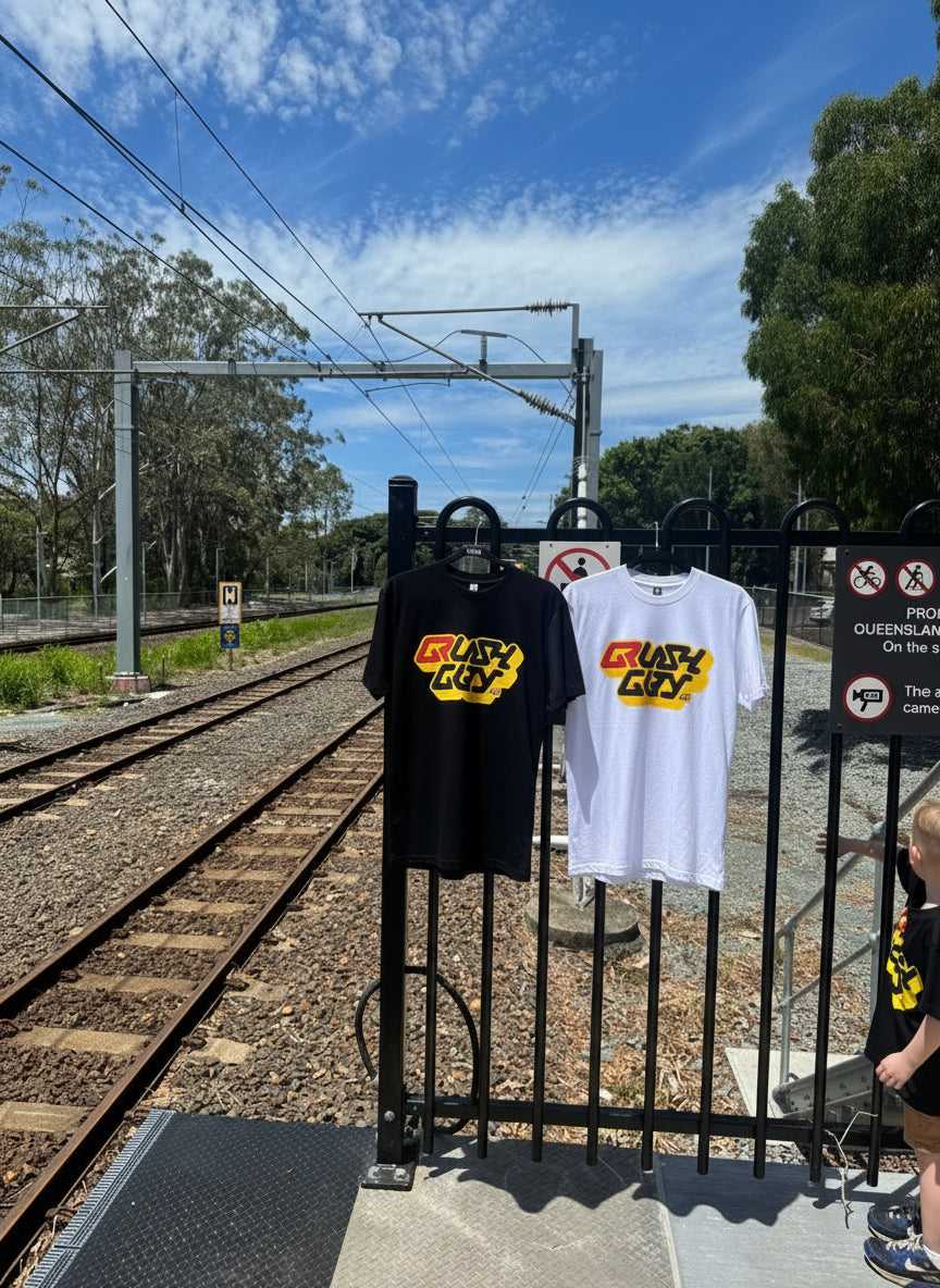 CrushCity + Puzle ‘EMU Farewell’ Collab Tshirt. Limited Edition of 150. Celebrating 15 years of CrushCity - White.