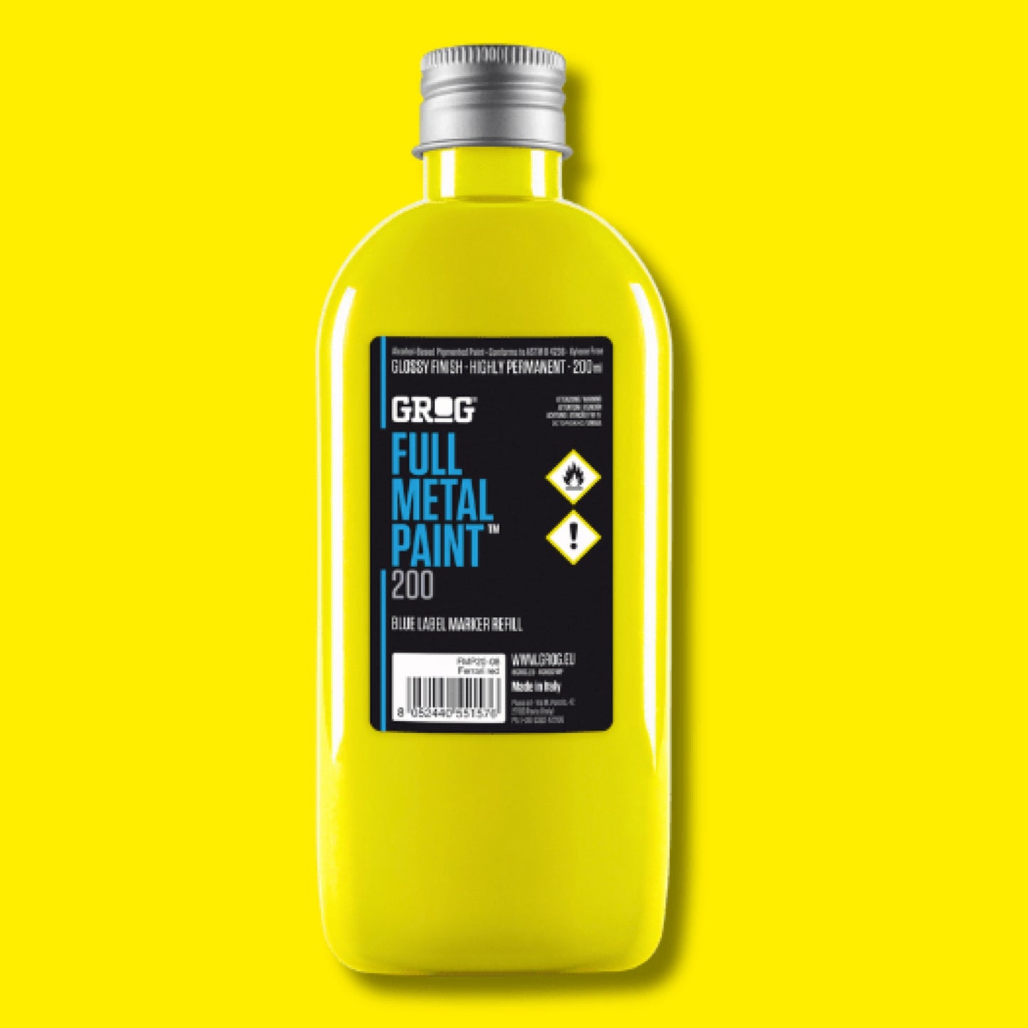 Grog Full Metal Paint 200ml - Flash Yellow