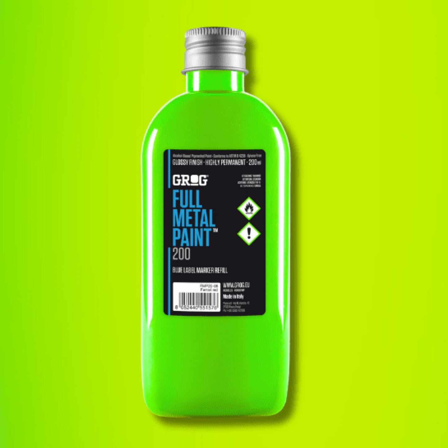 Grog Full Metal Paint - Neon Green