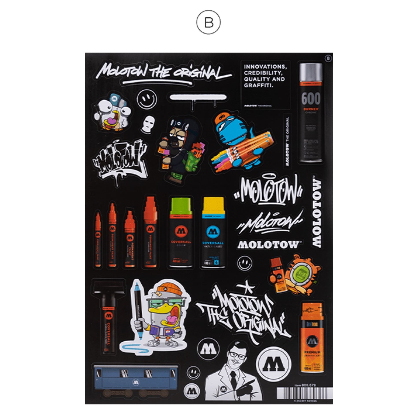 MOLOTOW Sticker Sheet B