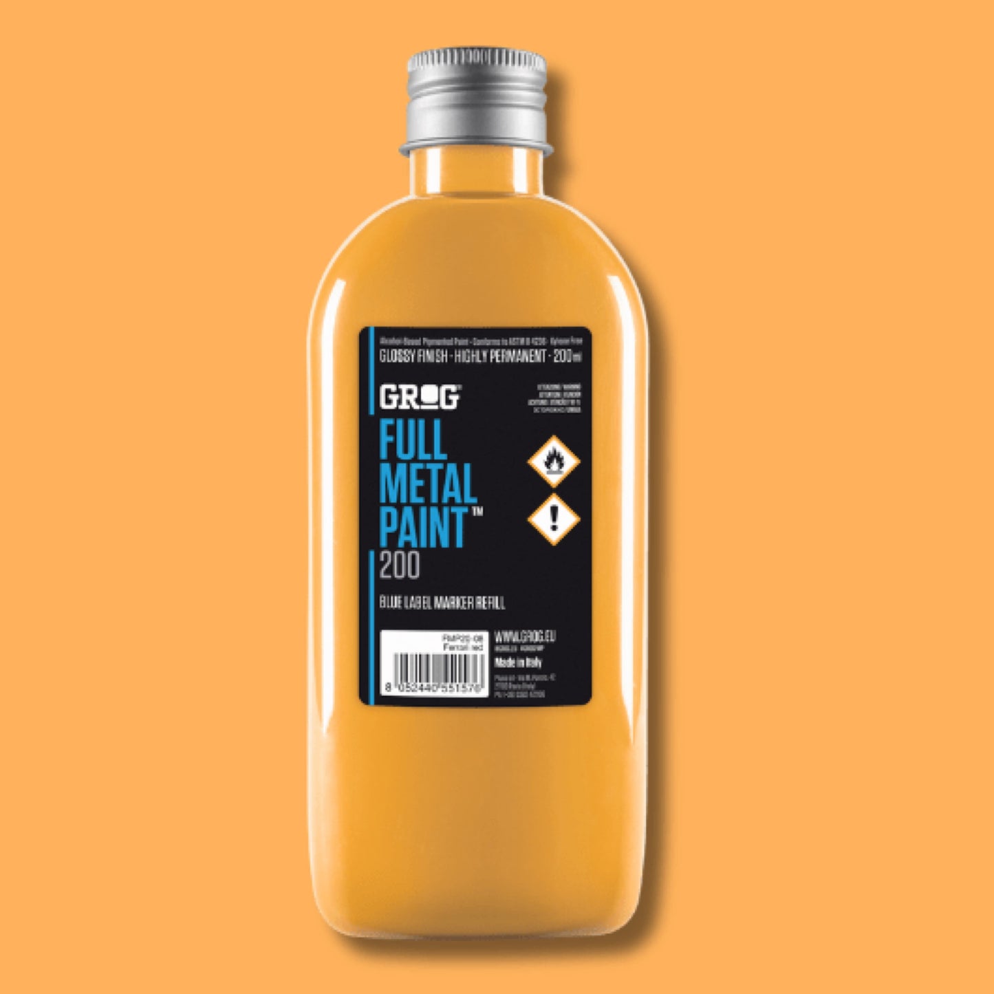 Grog Full Metal Paint 200ml - Sunray Yellow