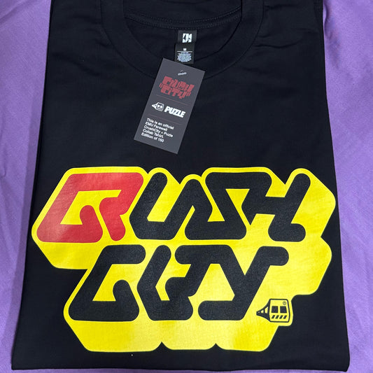 CrushCity + Puzle ‘EMU Farewell’ Collab Tshirt. Limited Edition of 150. Celebrating 15 years of CrushCity - Black