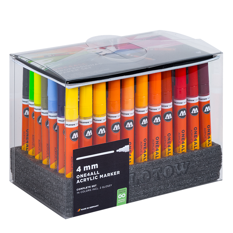 MOLOTOW ONE4ALL Complete Marker Set 227hs -  74pc