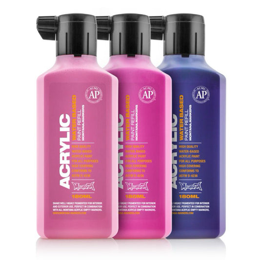 Montana - Acrylic Paint Refill 180ml - Silver Matt