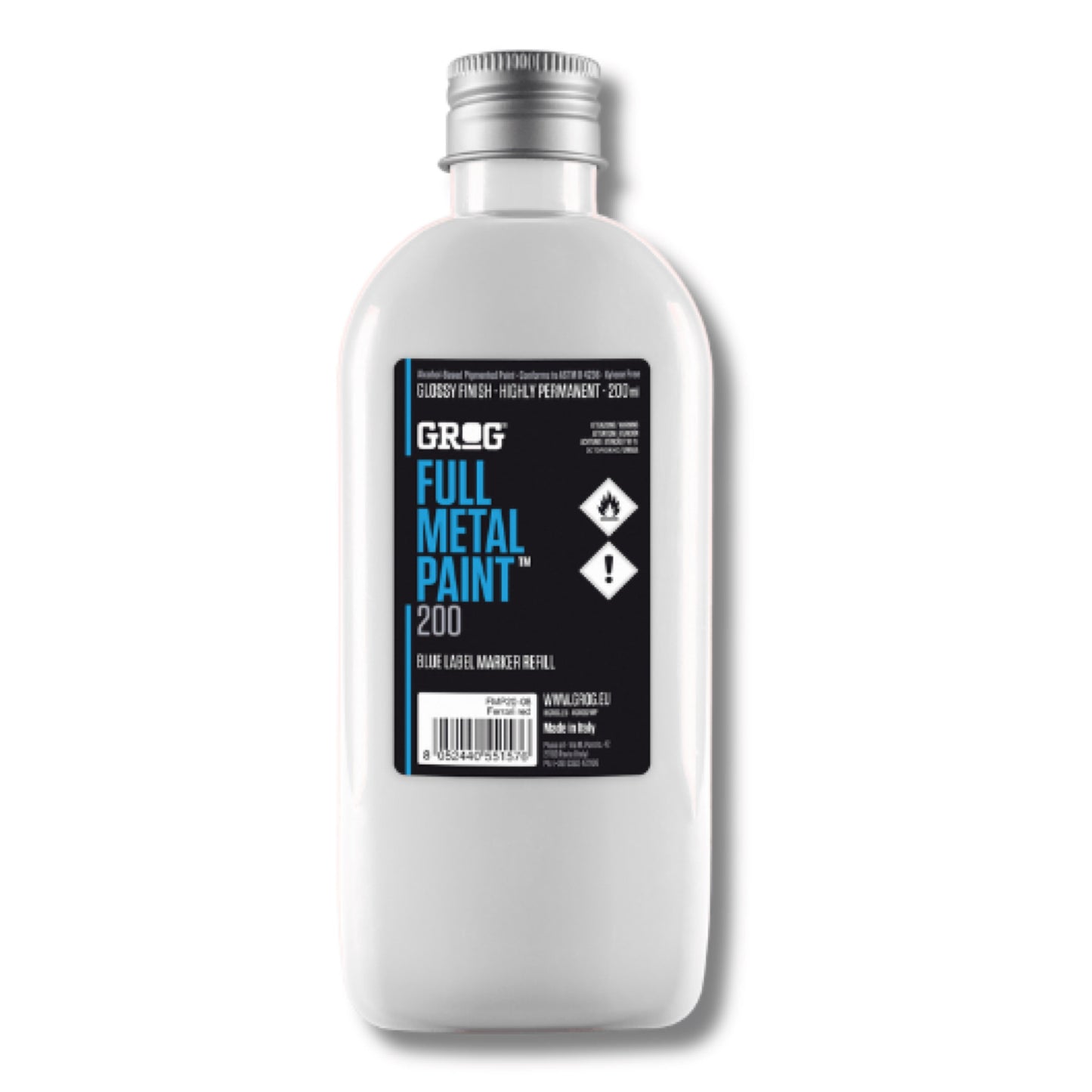 Grog Full Metal Paint 200ml - Bogotá White